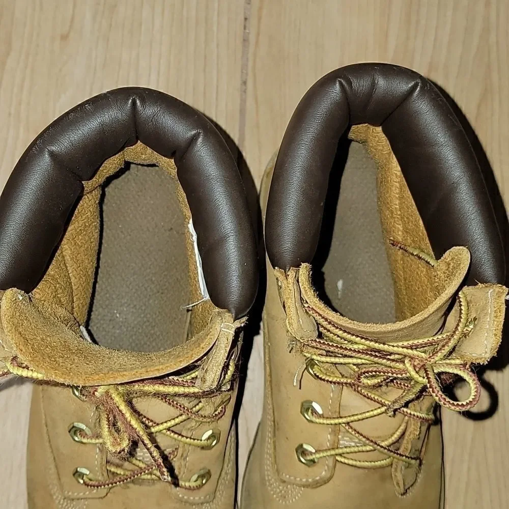 TIMBERLAND 6-INCH NUBUCK LEATHER WATERPROOF BOOTS, SIZE 7